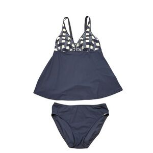 Ladies Sunflair Brand Two Piece Tankini Swim Suit Size 42, US 14 with C‎ Cup